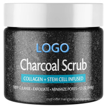 Private Custom Collagen Exfoliating Anti-Cellulite Activated Charcoal Body Scrub